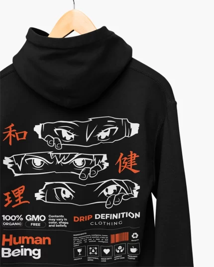 Zen Anime Trio Hoodie black