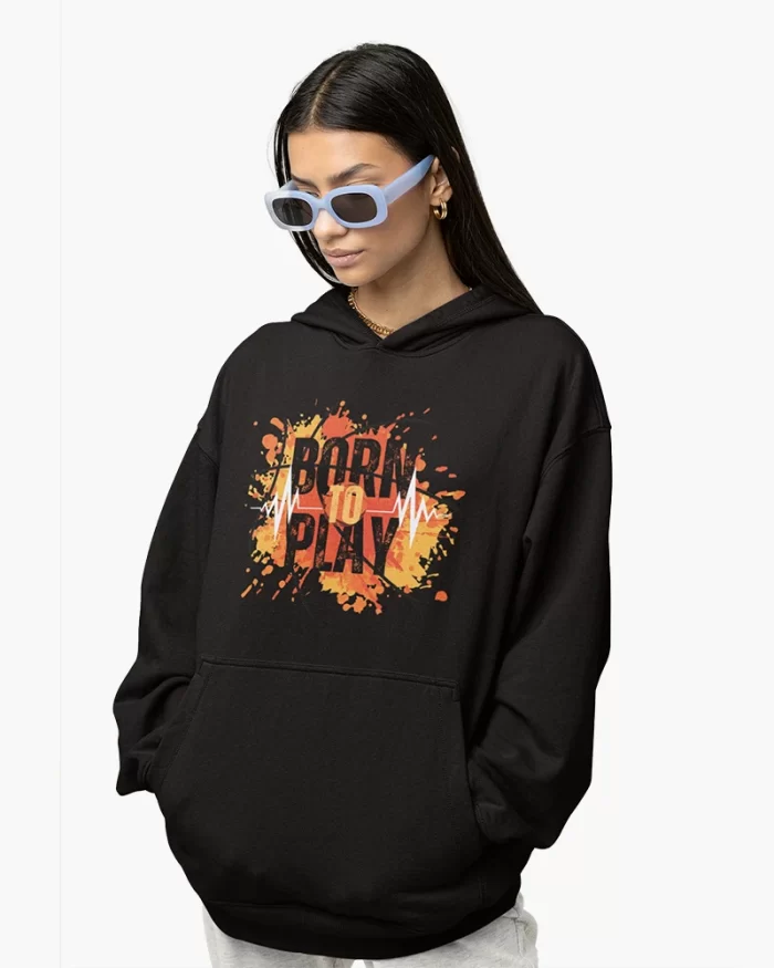 born to play fortnite women hoodie